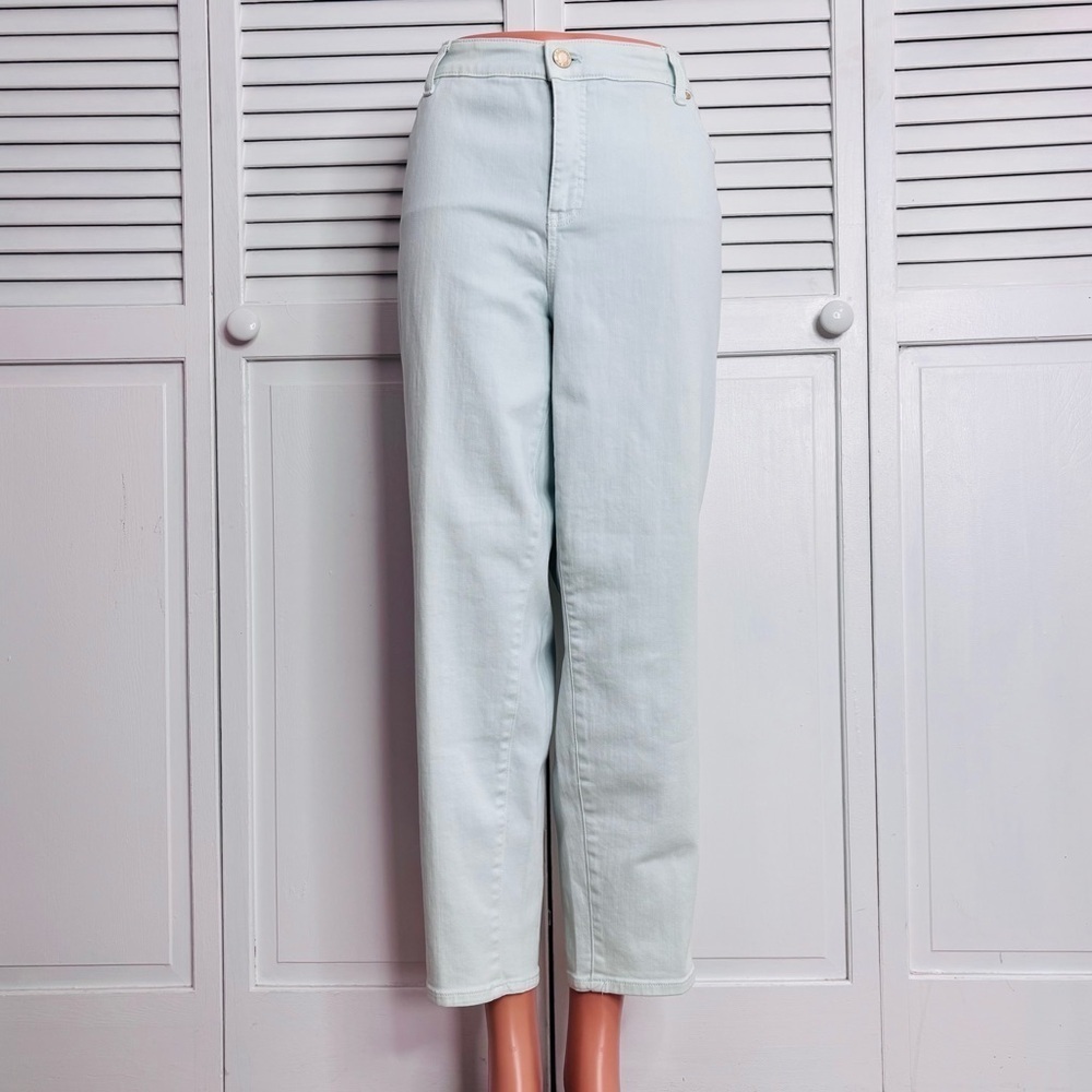 TALBOTS Flawless Petite Aqua Slim Ankle Jeans Size 20